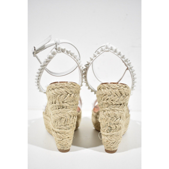 Christian Louboutin Mafaldina Zeppa 120 White Platform Wedge Sandal Heel Pump 42 - Picture 11 of 12